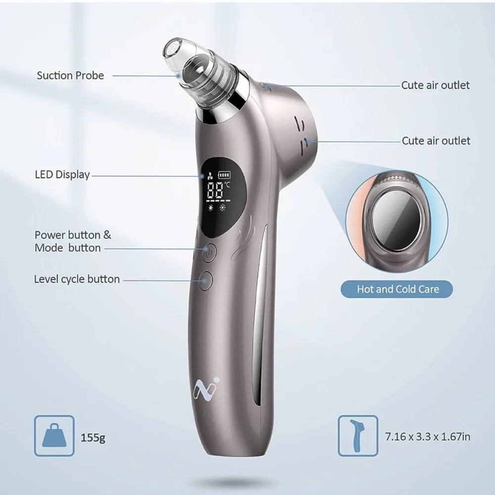 Blackhead Remover Pore Vacuum, USB Rechargeable Acne Cleaner - Picture 6 of 7